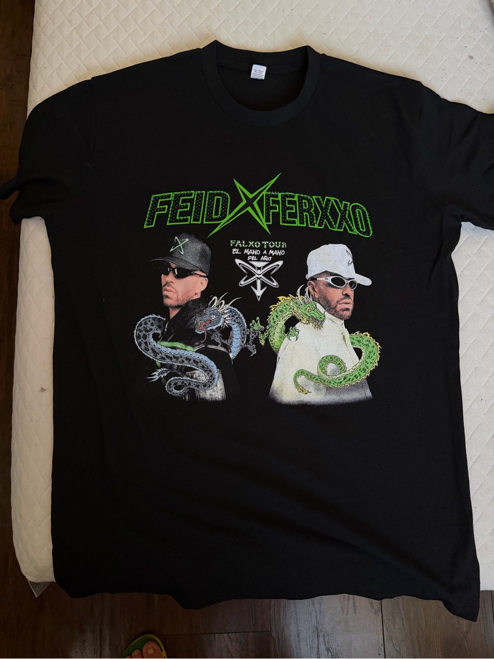 Black Graphic Reptile Tee Feid x Ferxxo